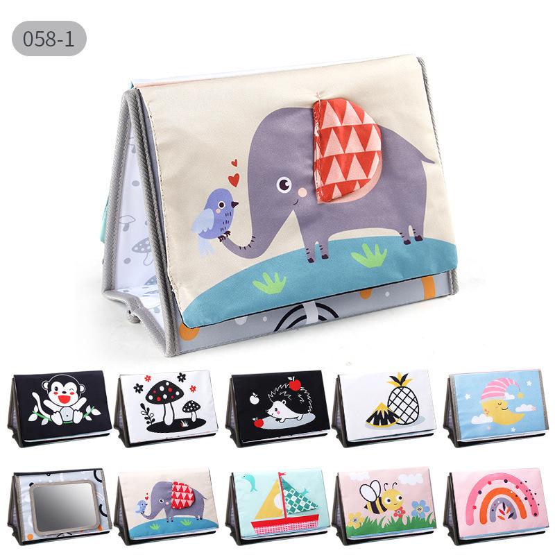 Source 21 0-3 Year Old Baby Cloth Book Animal Tail Cloth Book Early Education Fun Mirror Desk Calendar Cloth Book Toy