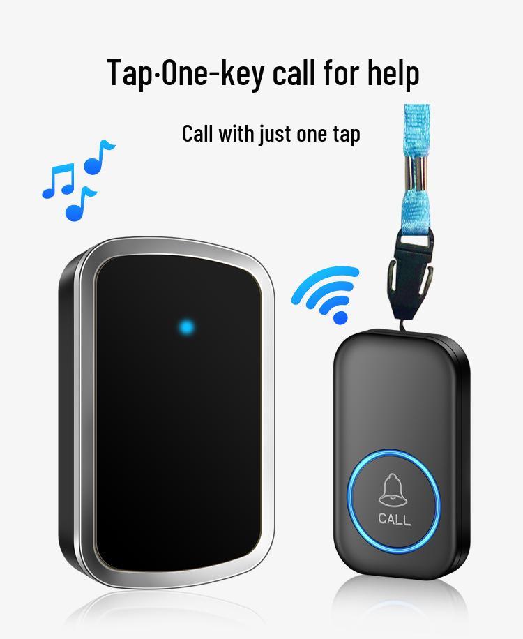 Wireless Elderly Call Button for Long-Distance Bedside and Caregiver Safety