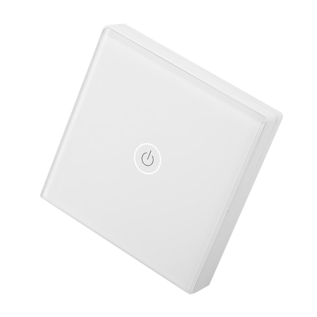 1 Way Wireless Remote Touch Light Wall Switch Panel with Receiver for Smart Home 100 240V (White)