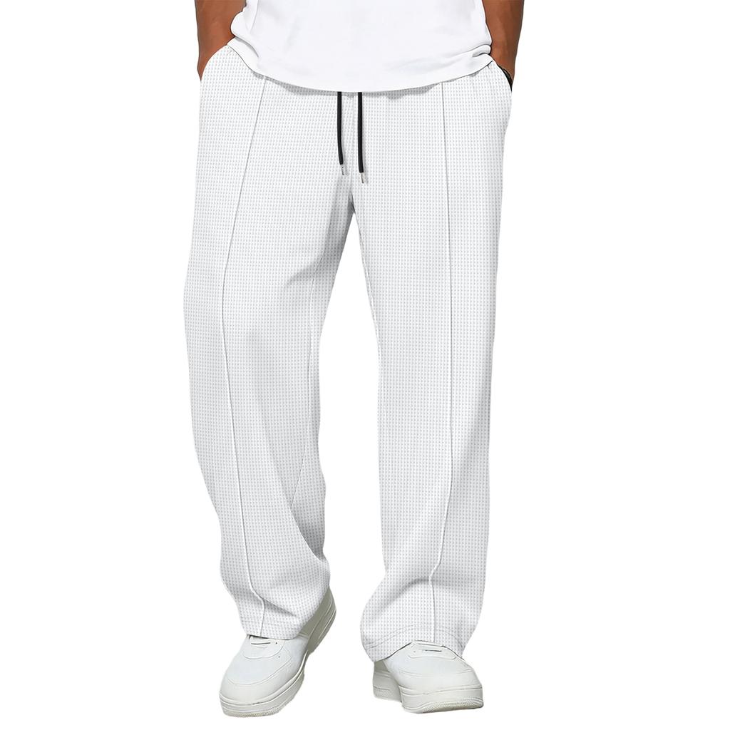Men's  Leisure  Loose  Sports  Rope  Straight  Cylinder  Trousers