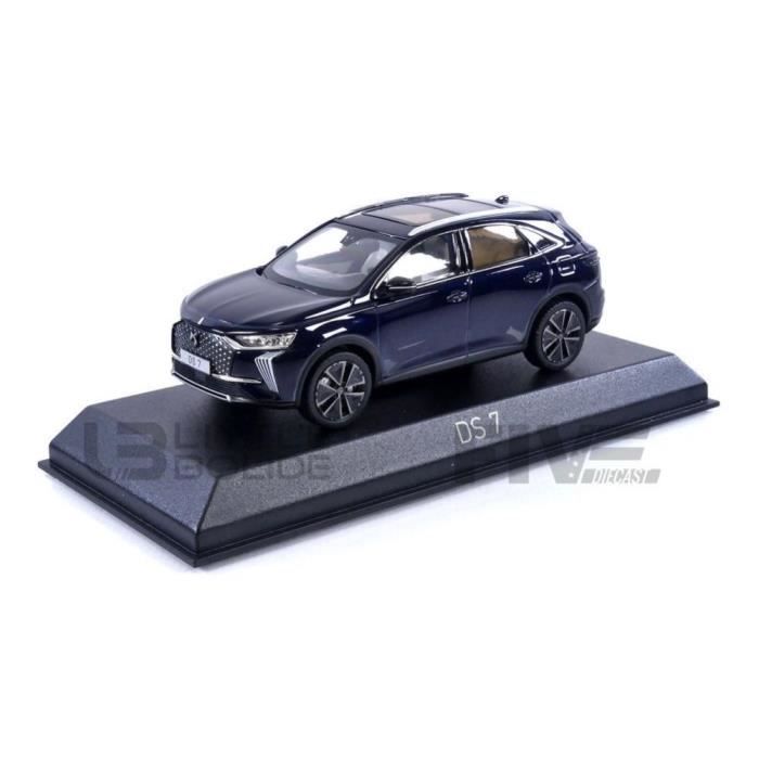 Voiture miniature de collection - norev - citroen ds7 - saphir blue - blanc - 1/43