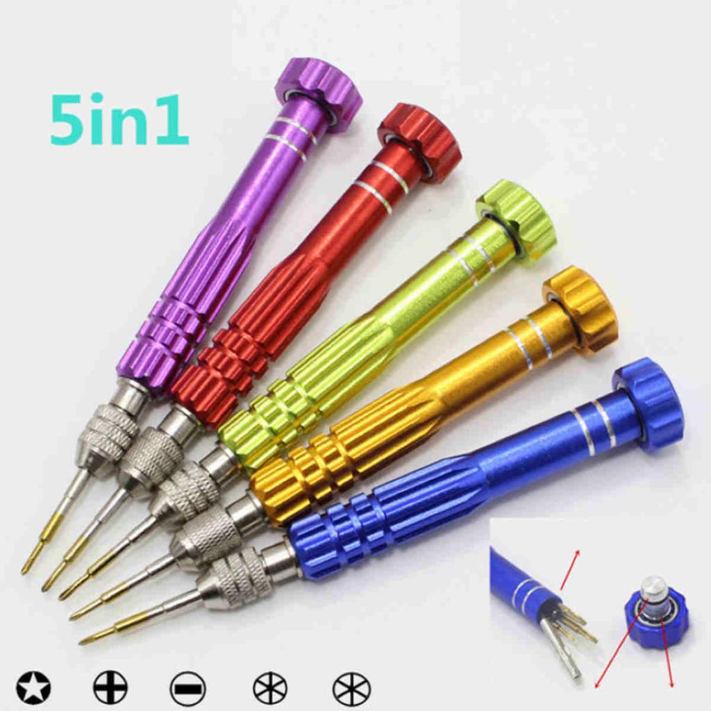 5 in 1 Precision Watch Glasses Maintennance Phone Repair Screwdriver Open Tool Set Kit