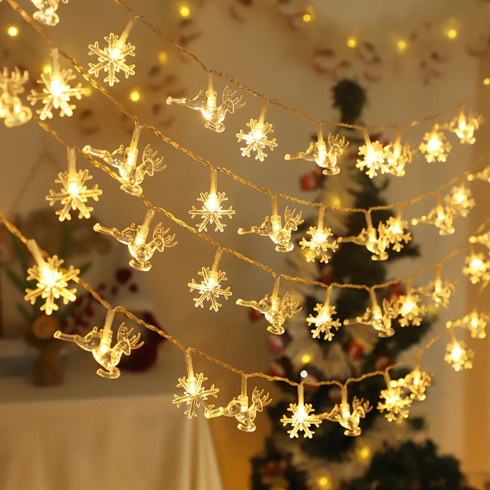 

1.5/3/6 м Рождественская декорация Гирлянда с оленями Внутреннее украшение Гирлянда со снежинками Свет Украшение для рождественской елки Свет Реквизит для вечеринки Свет 1.5m10led