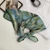 70 double-sided silk scarf, small square scarf, scarf, white rose linen silk scarf, new high-end scarf, shawl cover.
