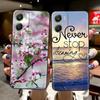 For Motorola Moto G06 4G Case Hot Flowers Painted Soft Black Silicone Phone Cases Bumper For Motorola Moto G06 4G Protect Cover