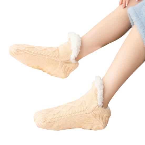 1 Pair Unisex Floor Socks Thickened Design Warm Anti-Slip Socks