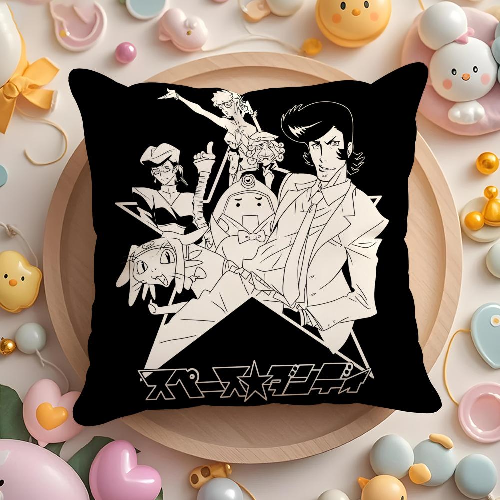 S-Space Anime D-Dandy Cushion Cover Home & Car Multi-Scene Pillow Cover - Reversible, Soft & Durable for Daily Use