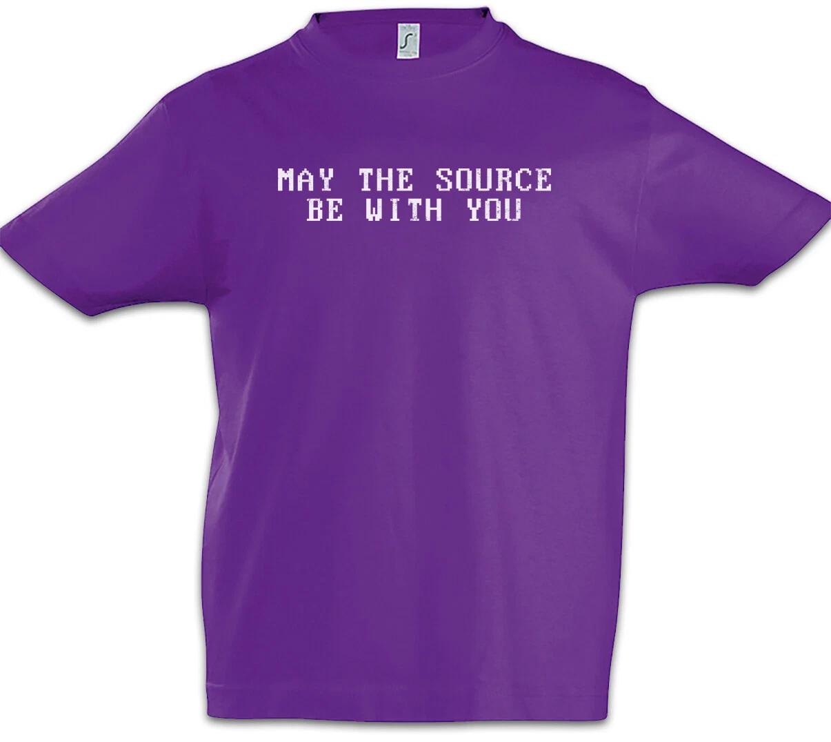 May The Source Be With You Boys kids boys T-Shirt Fun Nerd Computer Science Scientist IT 100