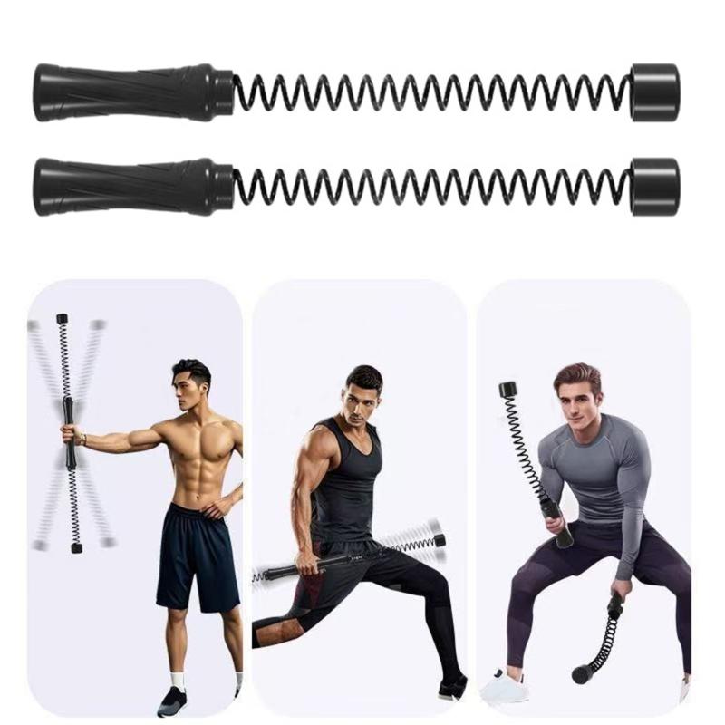 2Pcs Strength Training Rod Ergonomic Flexible Spring Arm Strength Expander Sports Fitness Equipment Battle Ropes