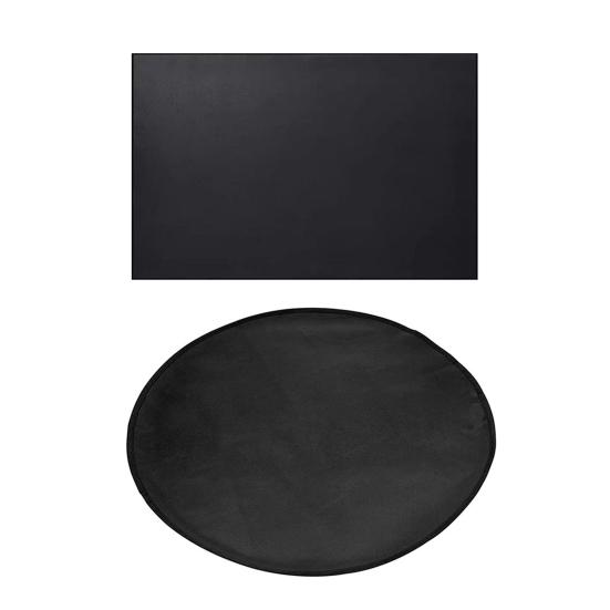 Yousheng Fireproof Pit Mat for Stove BBQ Heat Mat Round Square 3-Layer Fireproof Tabletop Mats for Outdoor BBQ Air Fryer Grill Mats