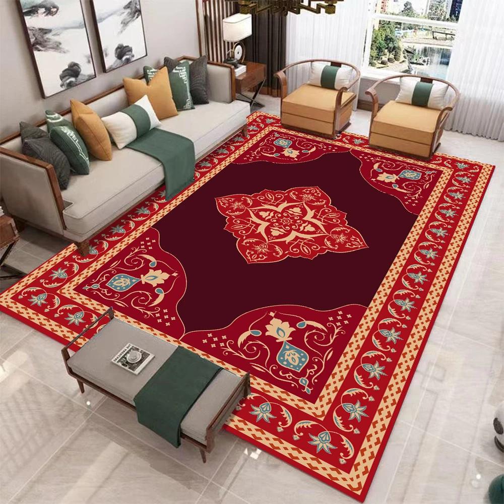 1pc European Retro Large DoorMat, Non-slip Carpet, Suitable for Living Room, Bedroom, Bathroom, Holiday Home Decoration