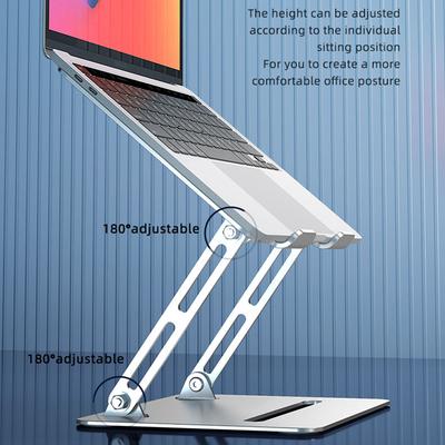 L307 Przenośny stojak na laptopa z regulacją wysokości, metalowy uchwyt biurkowy z konstrukcją chłodzącą