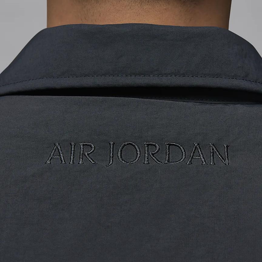 Jordan Air Men's Water-Repellent Button-Up Shirt Black FV7433-045