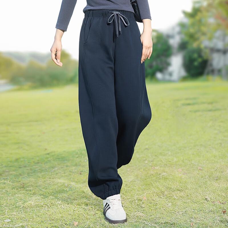 Women's Fleece-Lined Elastic Waist Drawstring Jogger Pants