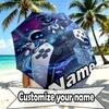Custom Name Personalized Cosmic Bot Crew Print Umbrella, Auto Open Close, 8‑Rib Sturdy Frame, Commute Camping Hiking Use, Birthday Gift