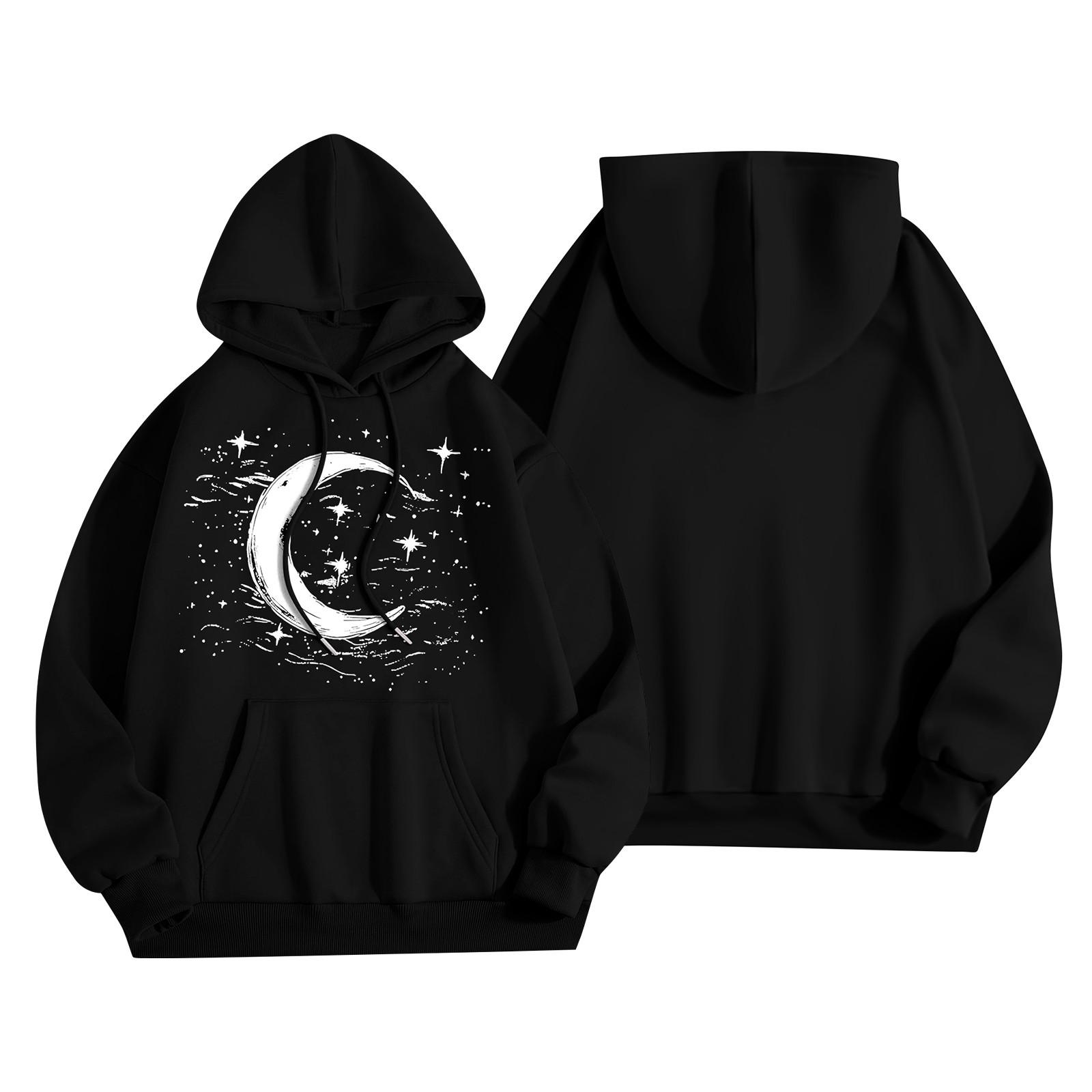 

Женская мода, женский легкий пуловер с длинными рукавами и карманами, толстовка с капюшоном в стиле консервативного стиля XXL чёрный