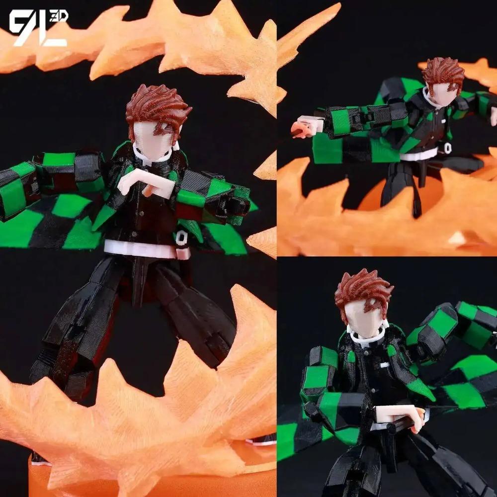 9L3D Tištěné Anime One Piece Naruto Demon Slayer Dummy13 Lucky T13 Pohyblivé Měnící Tvar Akční Figurky Figurína Hračky Sběratelské