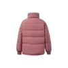 Li-Ning Fitness Series Solid Color Casual Loose Stand Collar Warm Down Jacket Women Outerwear Dusty-Rose AYMR154-7