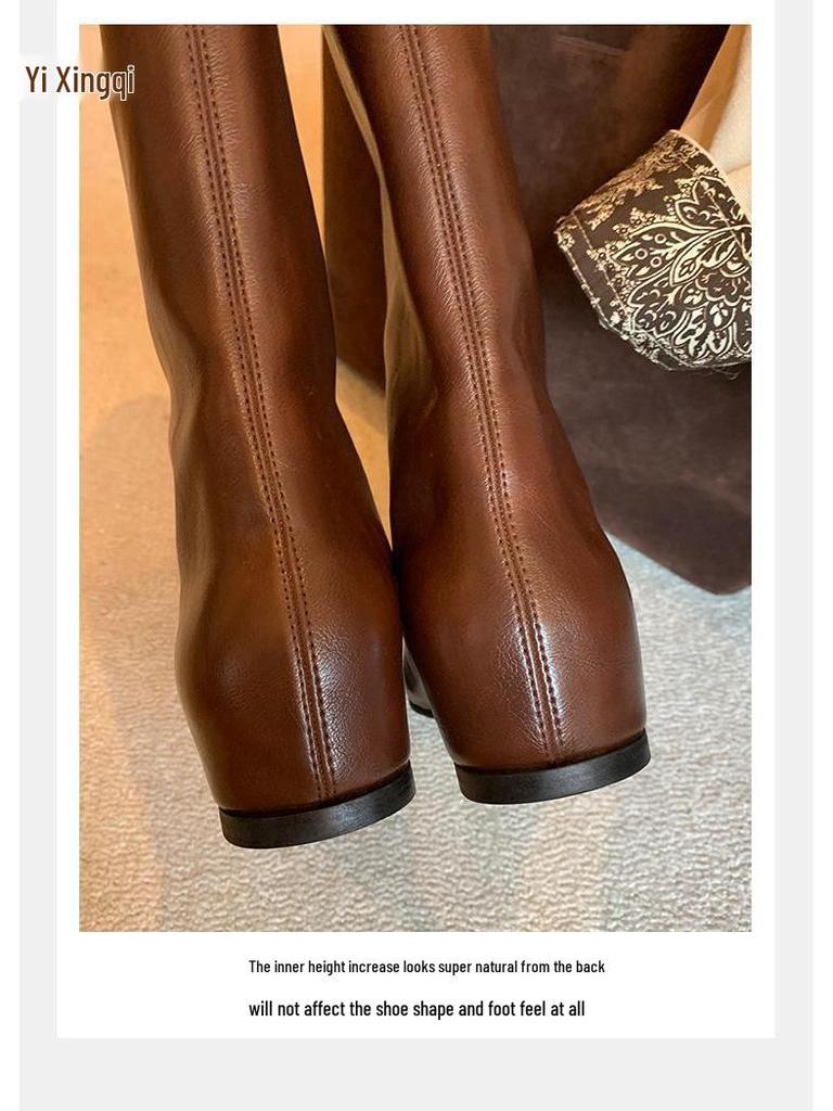 Women's Autumn/Winter 4cm Lift Slimming Over-the-Knee Soft Flat Boots