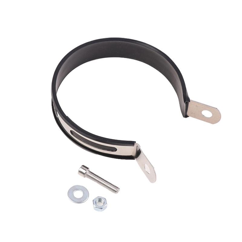 Motorcycle 60.5Mm Exhaust Pipe 51Mm Muffler Universal Fixed Circle Carbon Fiber Holder Clamp Fixed Ring Support Bracket