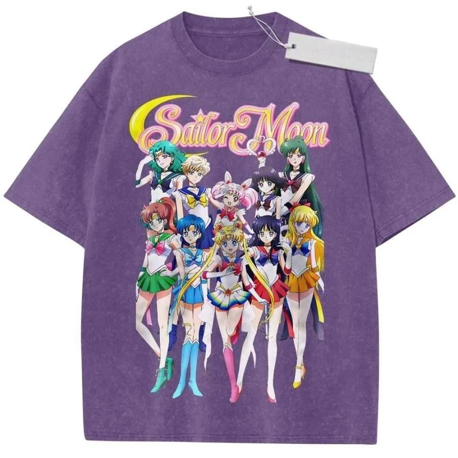 Sailor Moon Purple Cotton T-Shirt Unisex Graphic Print ANIME Tee S