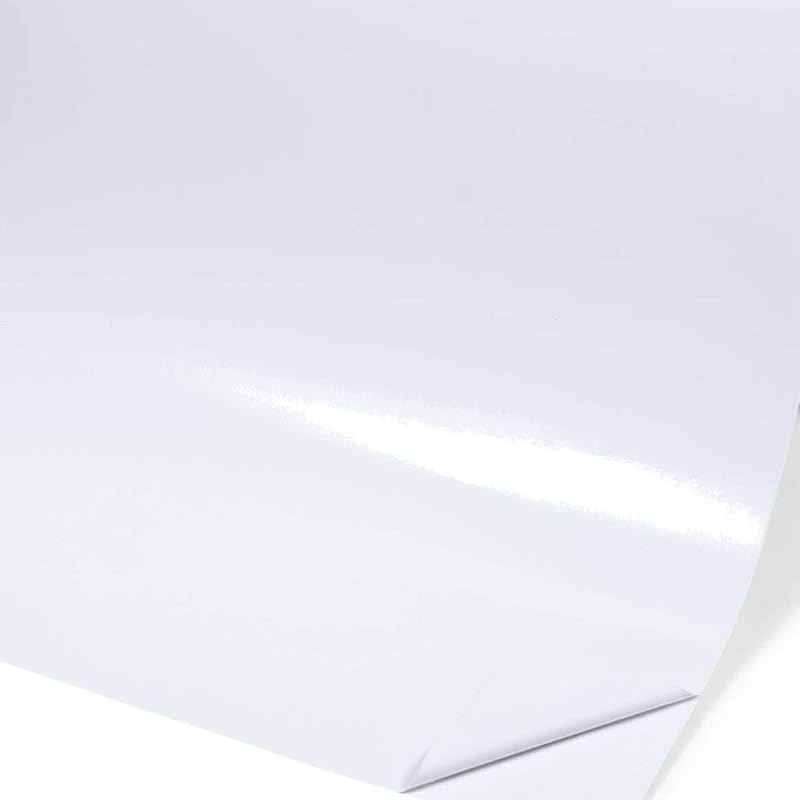 Glossy white, 1 sheet, approximately A4 size, cutting sheet, cutting sticker, cutting decal, sticker sheet, approximately 21cm x 30cm, indoor/outdoor