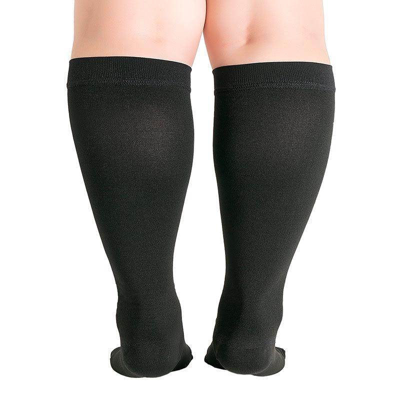 S-7XL Größe Damen Herren 20-30 mmHg Graduierte Kompression Kniehoch Offene Zehen Kompressionsstrümpfe Blickdicht Kniehoch Geschwollene Beine Ödeme