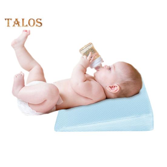 Poduszka do spania dla niemowląt z pianki memory, klin do karmienia piersią, antyrefluksowa poduszka klinowa dla niemowląt z pokrowcem na suwak do łóżeczka dla chłopców i dziewcząt