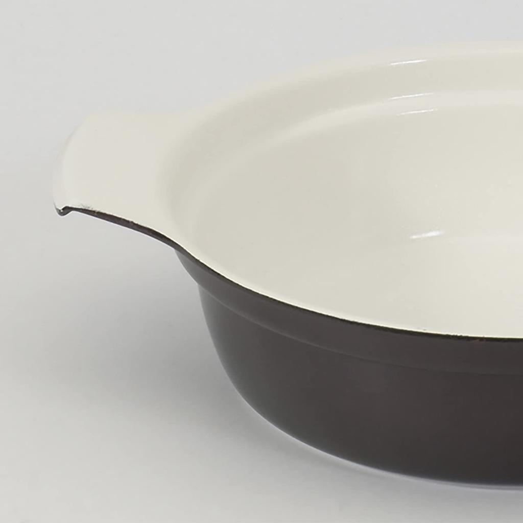 Bestco Tabletop IH with Glass Wine Red Ceramic Bistro Carole Pot, Two-handed Pot, 16cm, Lid, NQ-0051