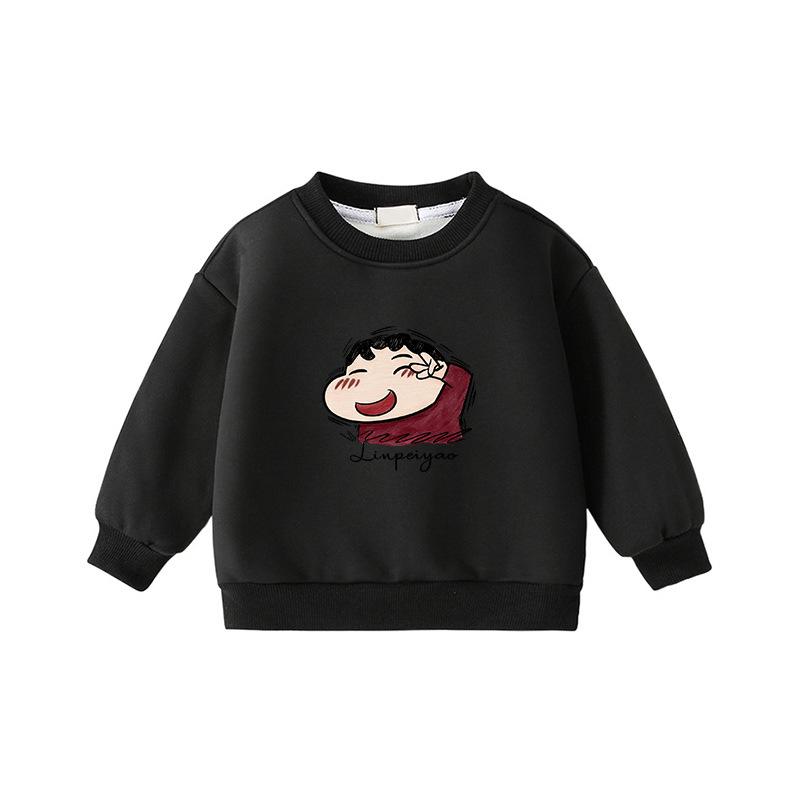 Crayon Shin-chan Long-Sleeve Plus Velvet Sweatshirt for Middle School Students
