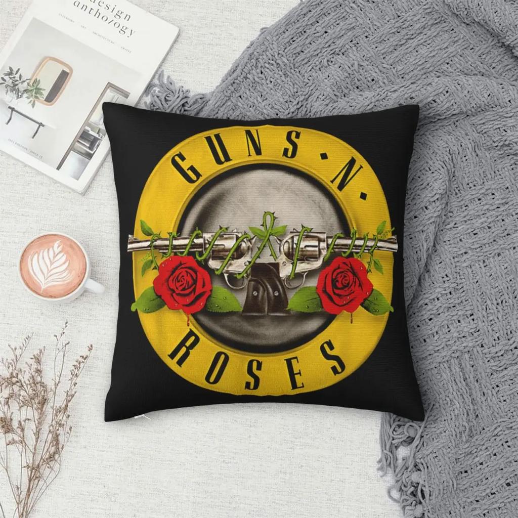 Guns N Roses Mermi Logosu Yastık Kılıfı Polyester Yastık Kılıfı Dekor Heavy Metal Yastık Kılıfı Araba Drop Shipping '