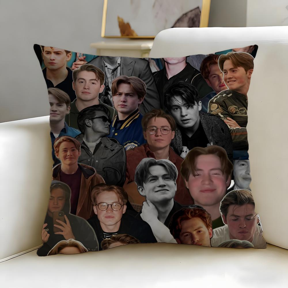 popular actor Kit Connor Cushion Cover Soft  EasyWash Pillow Case  Versatile for Couch Bed Travel and Office