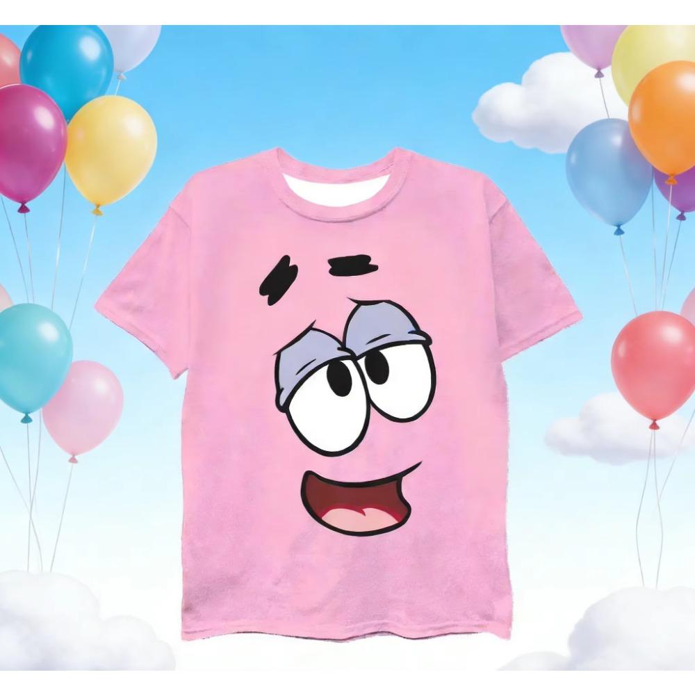 KId Fashion SpongeBob SquarePants Summer Casual Tops Oversized Men's Women's Tshirts Children's Adult Parent Child T Shirts
