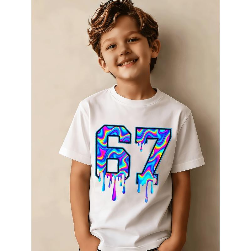 

Европейские размеры Детская мягкая дышащая футболка Vortex 67 с принтом «Капли» | Круглый вырез, Обычная посадка, Повседневная футболка для мальчиков 98cm белый