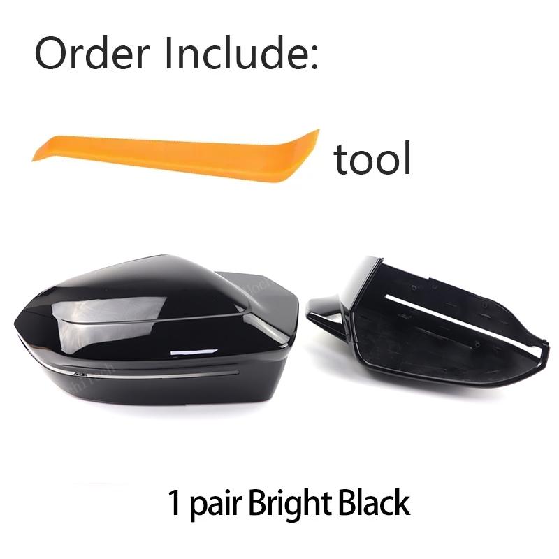 

M Look Black Mirror Cover Replacement Overlay For BMW 5 7 I5 I7 Series G60 G61 G68 G70 M5 G90 Left Hand Drive 2025-up чёрный