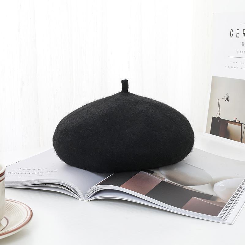 Wool beret painter hat women autumn and winter versatile retro hat winter versatile hat