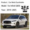 For Infiniti QX50 2019~2025 2024 Car Sunshades Anti UV Privacy Mesh Curtains Heat Insulation Sunscreen Visors Auto Accessories