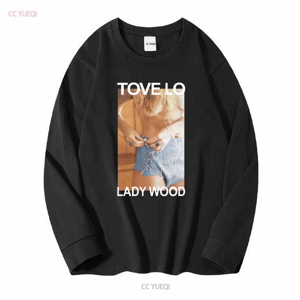 Retro Lady Wood Tove Lo T Shirt Classic Black S 5XL VE647 long sleeves vintage Washed graphic Versatile Top For Everyday Wear