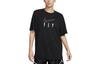 Drop Shoulder Sleeve Short Sleeved T Shirts Women's Black FN5372-010