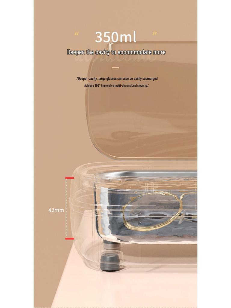 Ultrasonic Blue Light Cleaner for Glasses, Jewelry, and Contact Lens