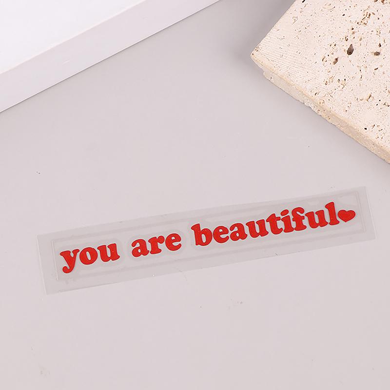 

Наклейки на автомобиль You Are Beautiful Декор интерьера Наклейки на зеркало заднего вида Креативные спортивные виниловые наклейки из ПВХ красный