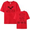Weezer The Gathering Tour 2026 T-shirt Katoen Zacht Dames/Heren T-shirts Zomer Korte Mouw Ronde Hals T-shirts Grafische Print Shirt