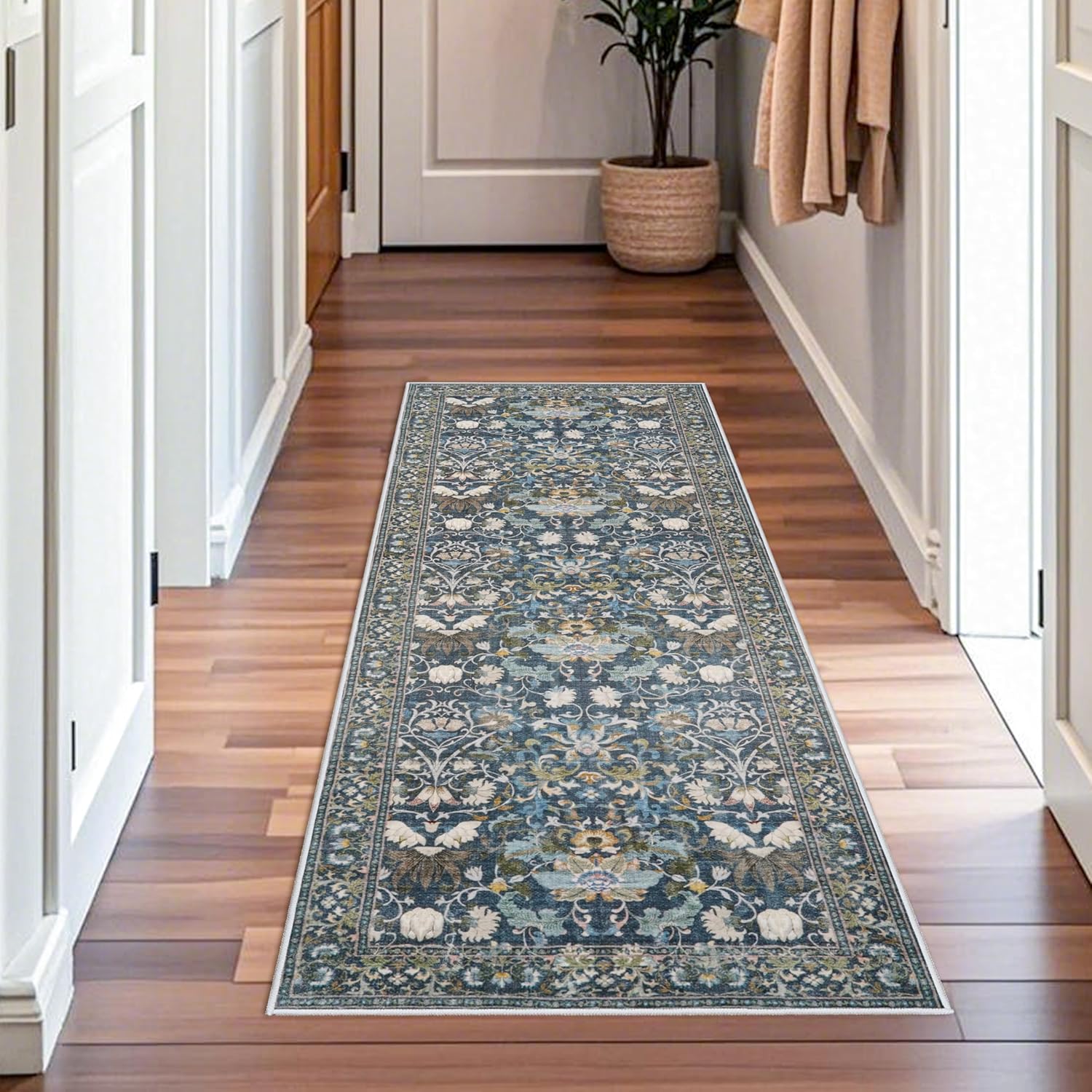 

Bohemian Rug - Stain-Resistant & Non-Slip Bedroom Entrance, Bedside Mat, Hallway Runner, Kitchen Rug Home Decor 60x160cm 24x63inch