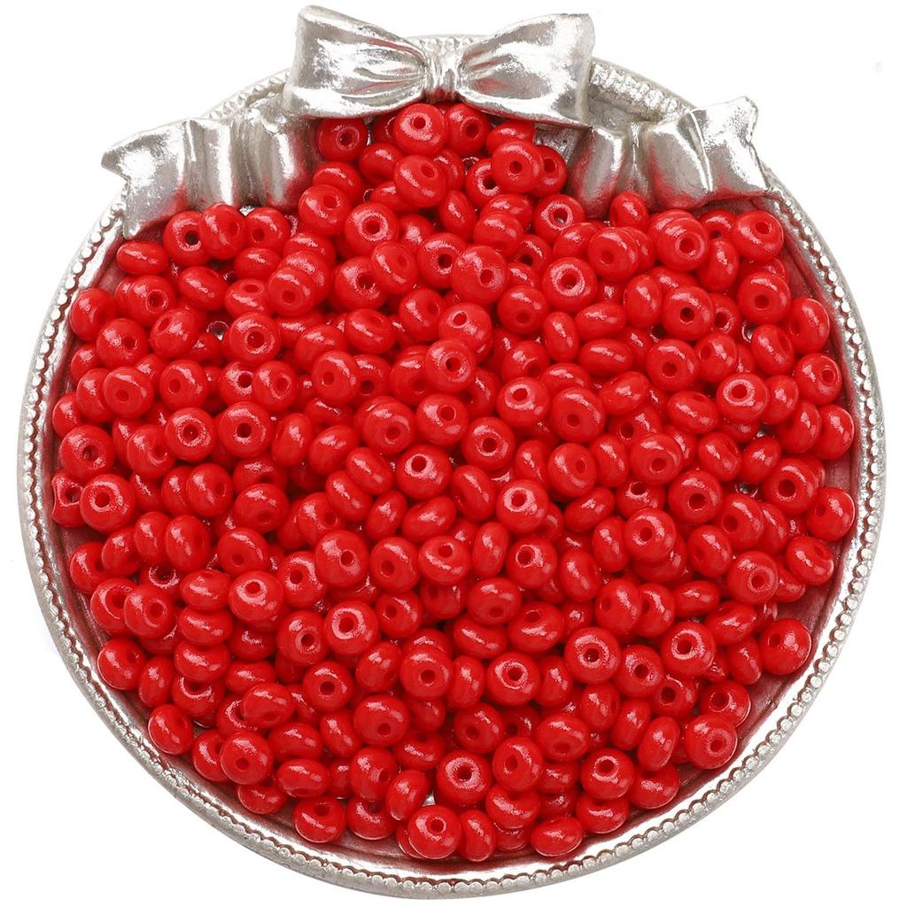 60pcs Bottled Glass Beads Charm Oil Painting Abacus Czech Beads Seed Spacer Beads For Jewelry Making Accessories