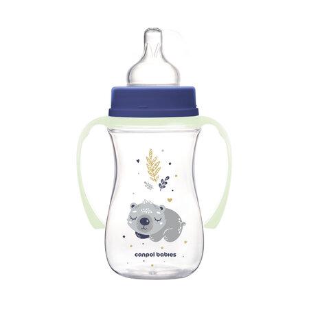 CANPOL 35/237 Anti-colic bottle 240ml EasyStart Sleepy Koala blue