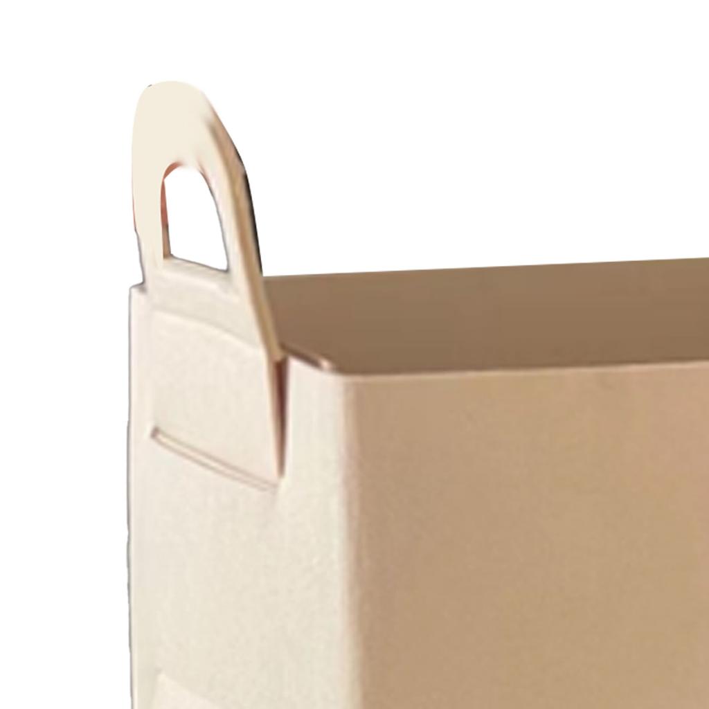 Felt Storage Basket with Handles Foldable Laundry Snacks Toys Clothes Bin for Home Desktop Bear