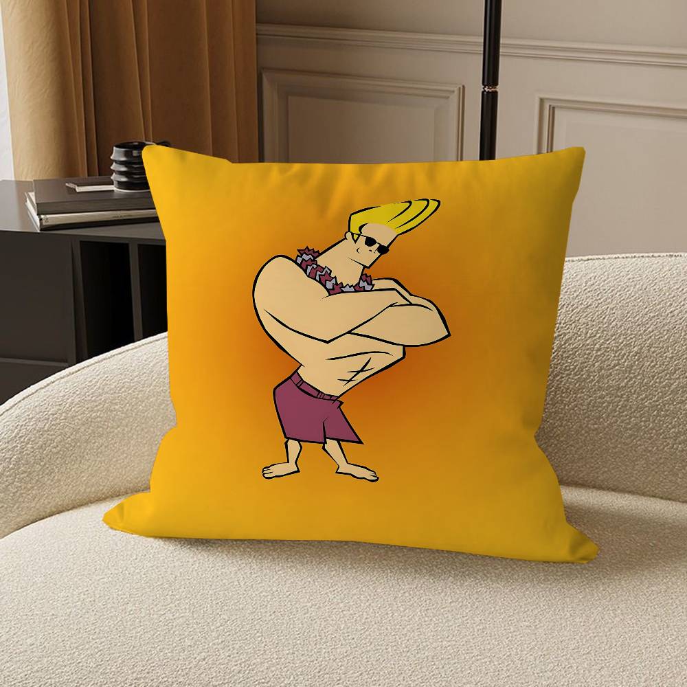 Kreskówkowy J-Johnny Bravo poszewka na poduszkę pokrowiec na poduszkę na sofę dekoracja pokoju domowego prezent dla dzieci