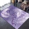 2025 New Purple feathers Carpet Rug for Living Room Bedroom Home Sofa Decoration,Kids play Non-slip Floor Mat