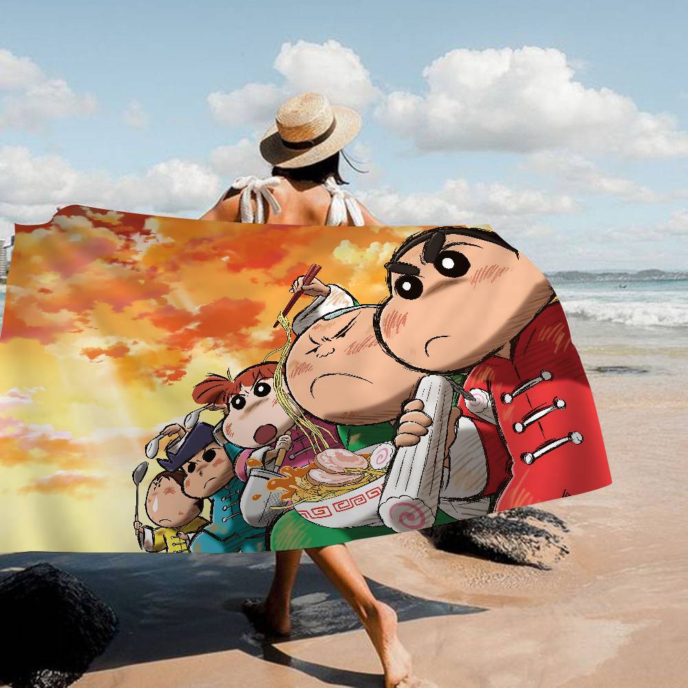 Cartoon S-Shin-chans C-Crayon Microfiber Beach Towel Absorbent Quick Dry Soft Yoga Swimming Resort Mountain Climbing Towel