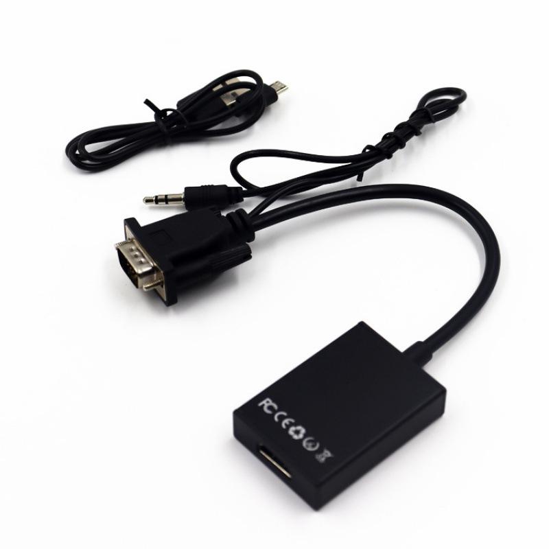 VGA to HDMI Converter Cable with Audio - VGA Male to HDMI Female for PC to TV Connection